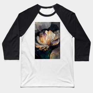 Serene Lotus - Abstract Alcohol Ink Resin Art Baseball T-Shirt